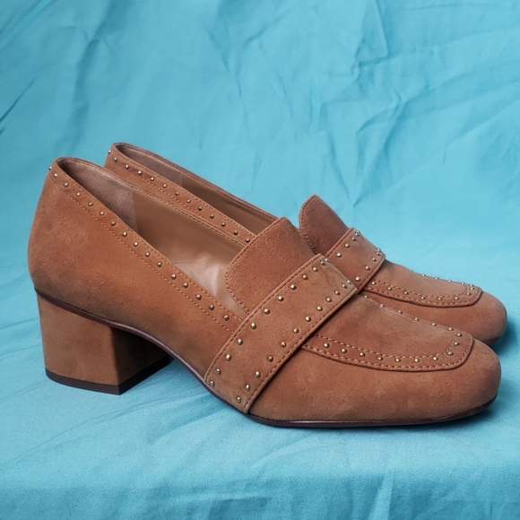 Franco Sarto Shoes - Franco Sarto brown suede heals with gold accents🌺